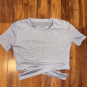 Gray Athletic Crop Top